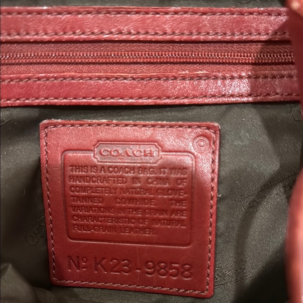 Coach Red Leather Backpack - image 5